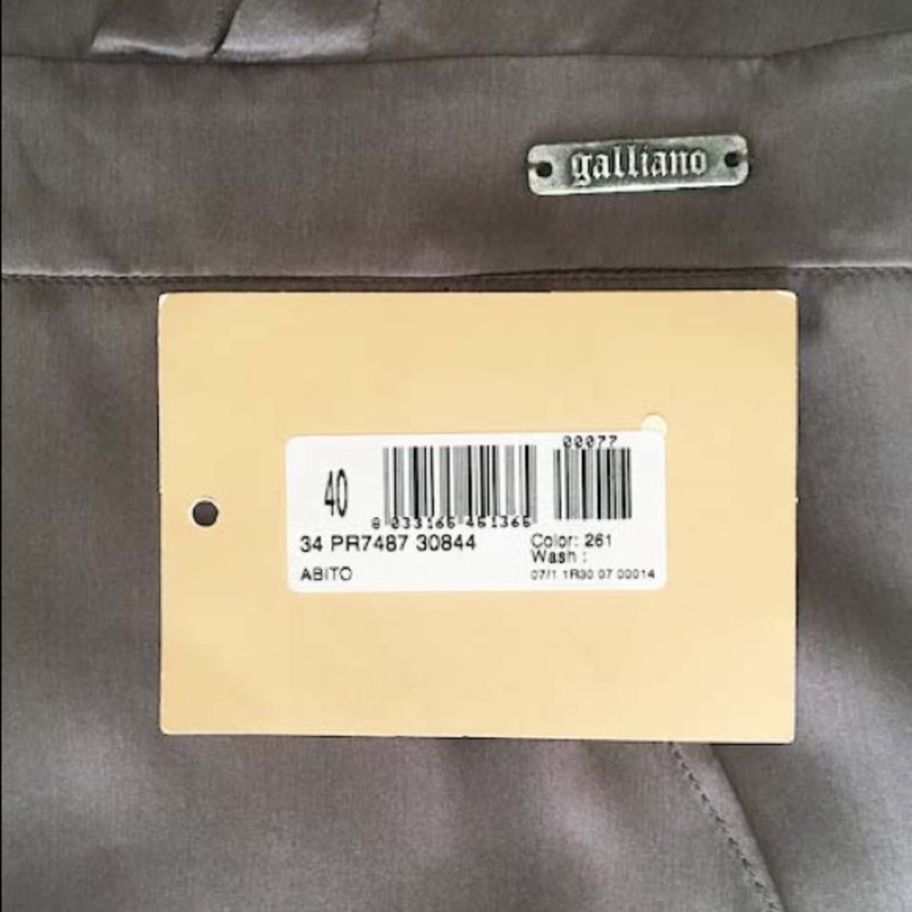 GALLIANO Silk Fit & Flare Dress - Picture 12 of 16